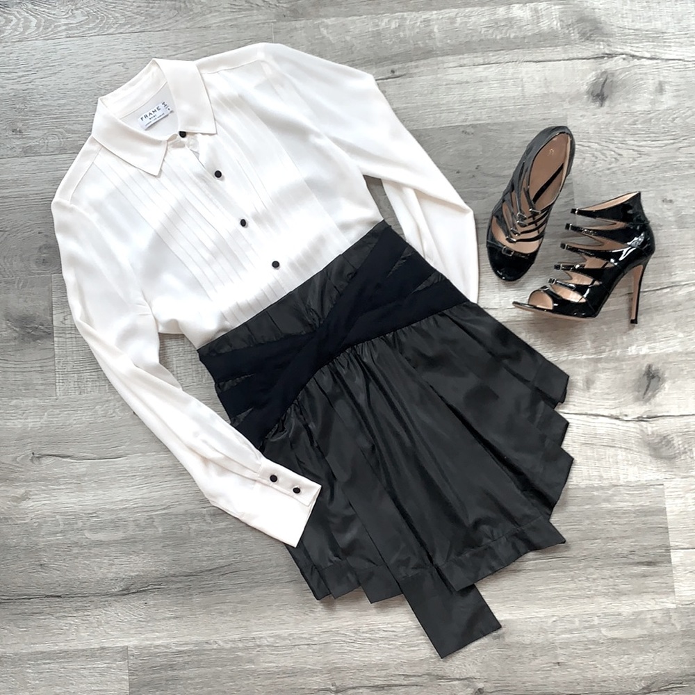 VPL Asymmetric Pleat Skirt